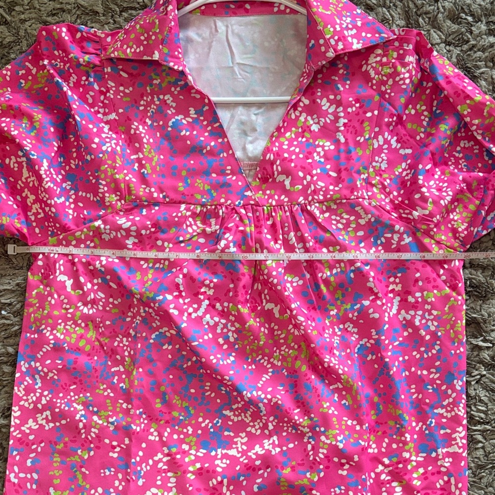 Vibrant Pink Women's Blouse - Picture 8 of 10